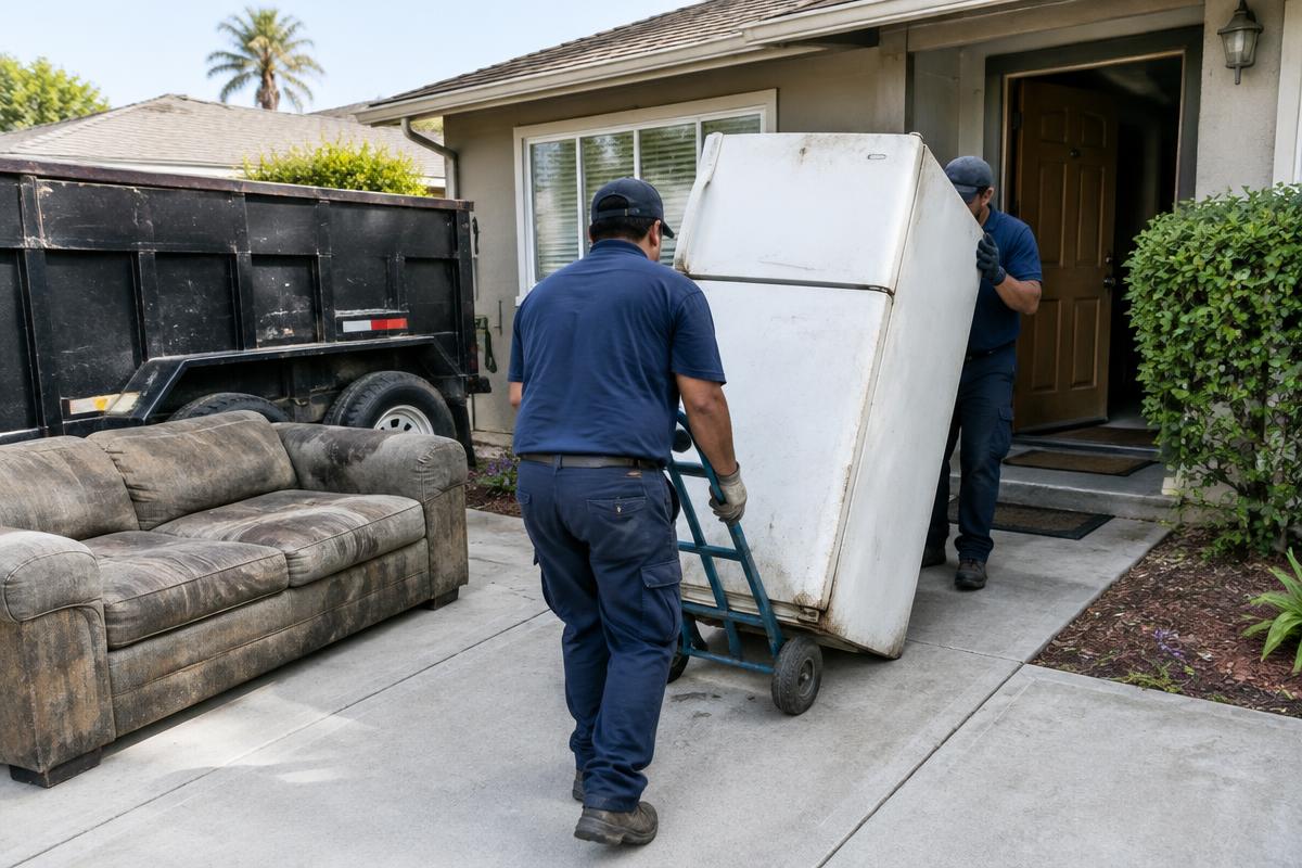 Furniture & appliance removal — on the job