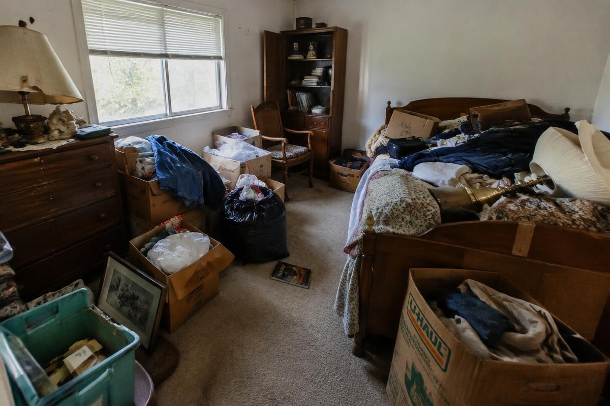 Residential junk removal — before
